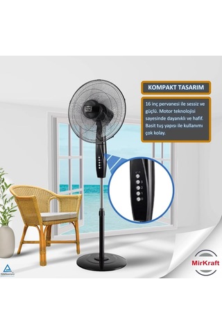 Mirkraft Fs-40br Stand Fan Vantilatör 16'' Manuel