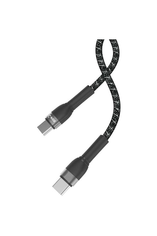 Siyah Shira Serisi Type-c To Type-c Pd Kablo 30 Cm-zore