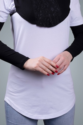 Hürrem Bone Siyah Tesettür Kolluk Viskon Kumaş Düz 1001_01 Siyah