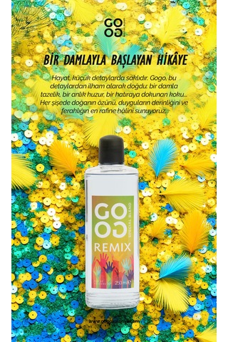 Gogo Remix Kolonya 250ml Cam Şişe