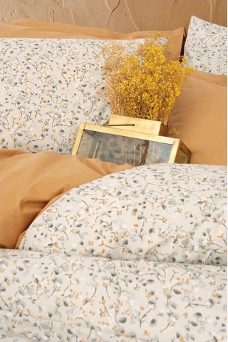 Cotton Box Çift Kişilik Ranforce Nevresim Takımı Posy Bej Bej - Krem