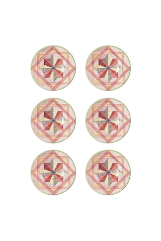 The Mia Dolce Vita Çay Tabağı 6lı Set 13 Cm Çok Renkli