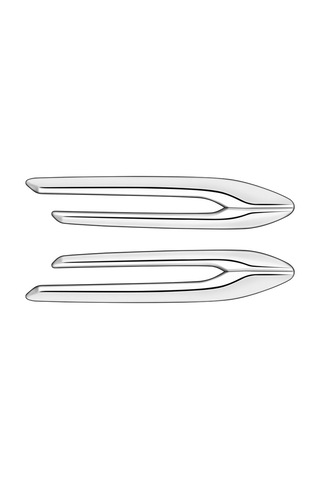 Anjiexun Araba Gümüş Yan Kanat Amblem Kapağı Trim Çıkartmaları