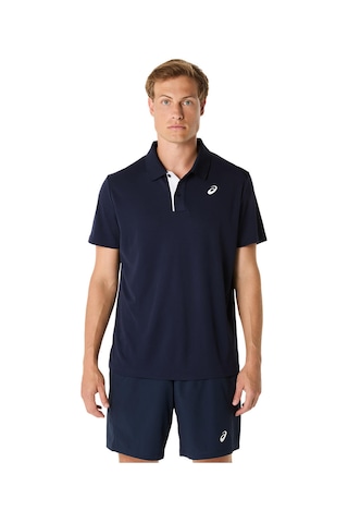 Asics Court Polo Erkek Lacivert Kısa Kollu Tshirt 2041a340-400 Lacıvert