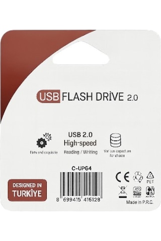 64gb Usb Bellek Usb2.0 - Siyah- Tek Ebat