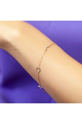 Ariş Pırlantalı 4 Element Sembol  Bileklik