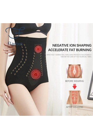 Bej Flarixa Dikişsiz Kadın Karın Kontrol Külot Yüksek Bel Düz Göbek Şekillendirme Külot Zayıflama Göbek İç Çamaşırı Antibakteriyel Külot Bej