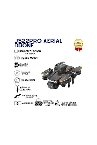 Js22pro Drone,4k Uzaktan Kumandalı, Fırçasız Motorlu 360 Roll Özellikli , Çift Lens Korumalı Drone-1472