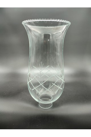 Lamba Camı.büyük,şeffaf Dekorlu E.14 Yuva :4.50cm-h:24.00cm Şeffaf