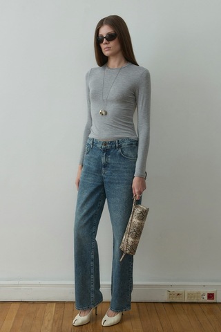 Suud Collection Gri Kate Slim Tişört