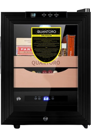 Quantoro Qcc-43 Elektronik Nemlendirme & Soğutmalı Siyah Puro Dolabı - Qtr-006
