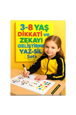 3-8 Yaş Dikkati Ve Zekayı Geliştirme Yaz-sil Eğitim Seti Cırt Cı