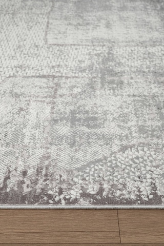 Matris Mı002g Gri Halı Modern Pamuk Taban Akrilik Tozuaz Salon Yatak Odası Koridor Halısı-1330
