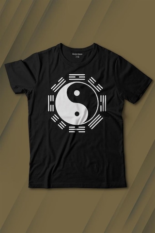 Kendim Seçtim Siyah Ve Beyaz Ying Yang Pokemon Minimal Baskılı Tişört Çocuk T-shirt 001