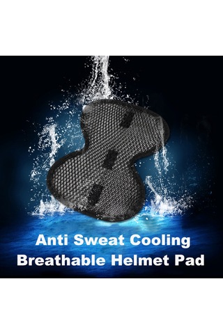 Vkemall Kask İç Astarı - Serinletici Ve Konforlu Bisiklet, Motosiklet İçin Yeniden Kullanılabilir Yıkama Kolay Siyah