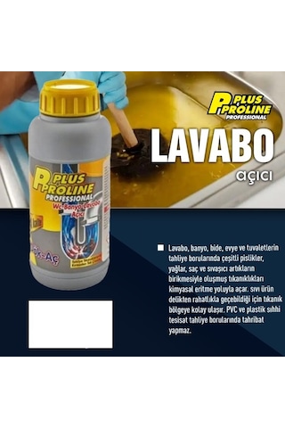 P-plus Proline Profesyonel Wc-banyo-lavabo Açıcı Dök Aç A Kalite 1900gr 1000ml