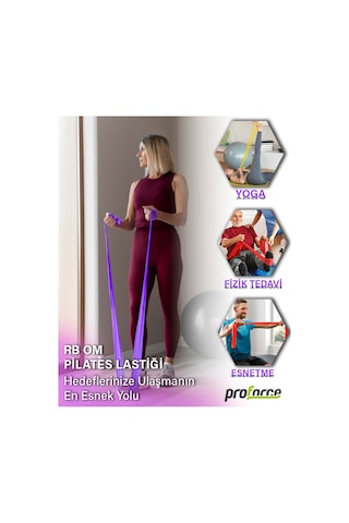 Pilates Lastiği Orta Sert Rb Om Mor