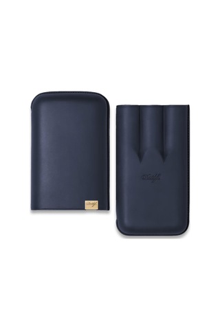 Davidoff Iconic Seri Deri Puro Kılıfı Lacivert Gold 3lüi 64 Ring