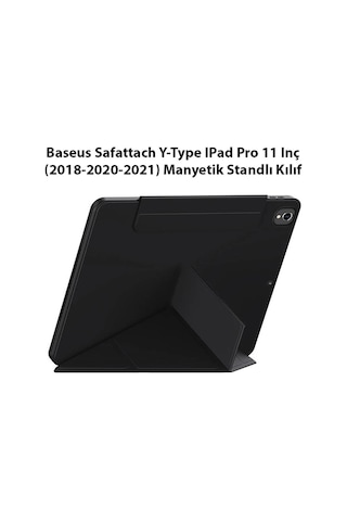 Baseus Safattach Y-type iPad Uyumlu Pro 11 Inç 2018-2020-2021 Manyetik Standlı Kılıf- 5775 Tablet Kılıfı