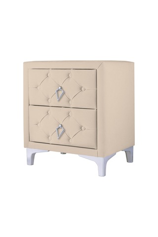 Ruby 2 Çekmeceli Komodin-silver Model Kapitoneli Yatak Odası İki Çekmeceli Komodin&şifonyer Modeli Krem