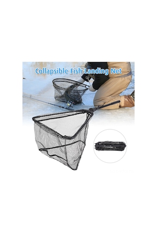 Yuntech01 Alüminyum Nylon Kauçuk Katlanabilir Balık Avı Ağı - Küçük/orta Seçenekli Taşınabilir Av Aleti