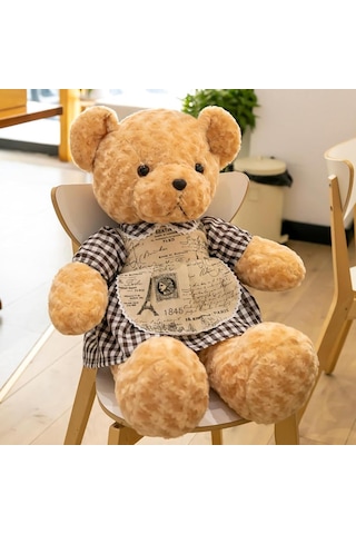 Kıyafetli Ayı 60 Cm Figür Peluş Oyuncak - Büyük Peluş Oyuncak - Tgs-p202590 Çok Renkli