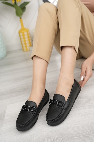 Khayt Fancy Casual Günlük Kadın Babet Ayakkabı Siyah