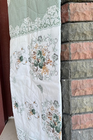 Çift Kişilik Çok Amaçlı Pike, Yazlık Pike, Desenli Pike, Yatak Örtüsü 195x220cm Yeşil