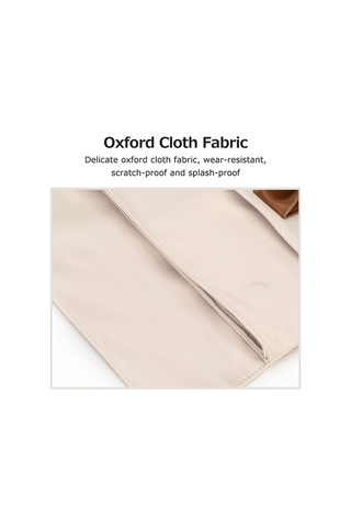 Novahub Taşınabilir Su Geçirmez Oxford Kumaş Laptop Çantası - 34x24x3cm Bej Bej Bej