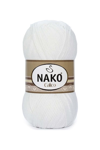 Calico- 00208 Beyaz- 5'li Paket - 100gr/240m - El Örgü İpi - Amigurimi-hırka- Kazak- Şal-bebek İpi