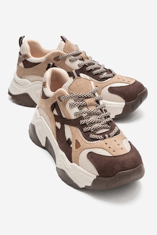 Luvishoes Lecce Kahverengi Süet Multi Kadın Spor Ayakkabı Kahverengi