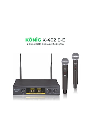 König K-402 Ee İki El Telsiz Mikrofonu