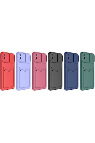 Zore Galaxy Uyumlu A02 Kılıf Kartix Kapak - Kırmızı Kirmizi