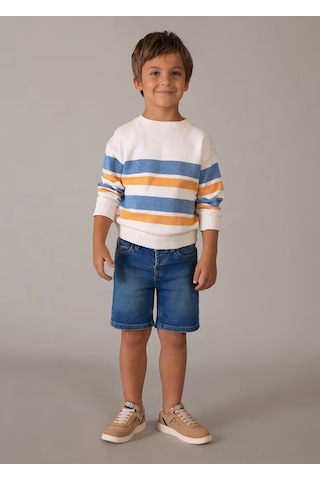 Mayoral Erkek Çocuk Denim Şort 3205 Mavi