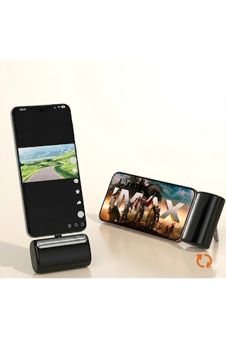 Powerbank 10.000 Mah Mini Hızlı Şarj Typ-c Ve Apple Uyumlu İphone Uyumlu Siyah