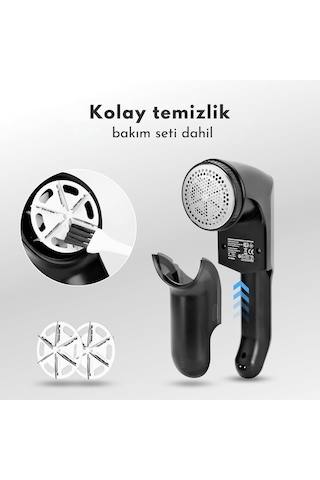 Lebenlang 2000 Mah Elektrikli Tüy Toplayıcı, Led Ekranlı, 6 Bıçaklı, Kıyafet Ve Kumaşlar İçin