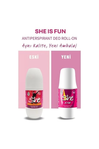 She Is Fun Kadın Roll-On Deodorant 50 ML