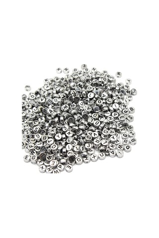 Harf Boncuk Elips Gümüş 6 Mm 250 Gr