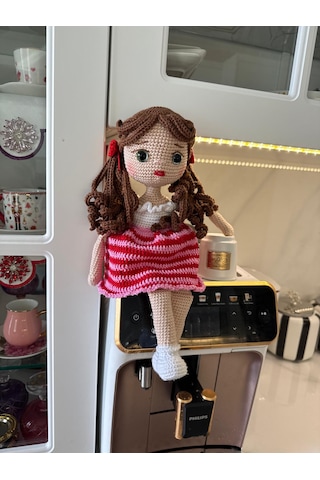 Amigurumi Organik Oyuncak Duru Bebek 38 Cm