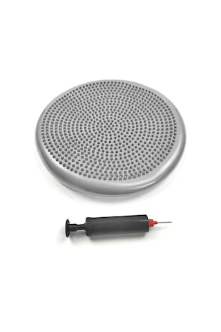 Anjiexun Gri Pvc Yoga Denge Matı, Şişme Masaj Minderi Gri