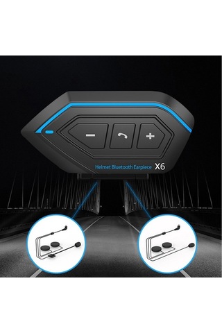 Fortunelane Motorsiklet Kask Kulaklığı Siyah Sert Boru Mikrofon - Bt5.0, 1500mah, Ipx67, Gürültü Engelleme, Kablo Ayrılabilir