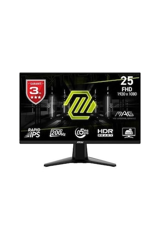 Msı 24.5" Mag 255f E20 200hz 0.5ms Fhd Gamıng Monitör