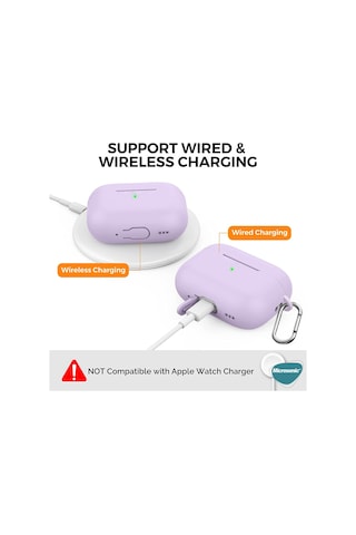 Microsonic AirPods Pro 2.Nesil Kılıf Askılı Mat Silikon Bej