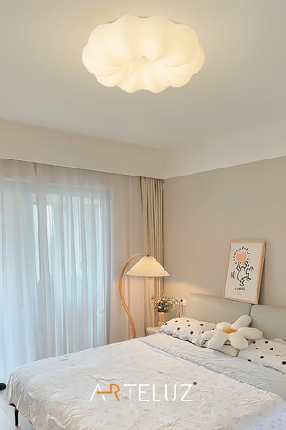 Luxury Bulut Model Modern Plafonyer Avize 45 Cm Beyaz