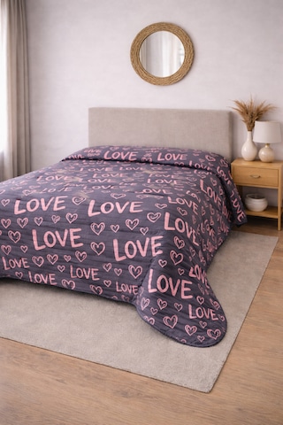 Laila Kapitone Pamuklu Çift Kişilik 200 X 230 Cm Çok Amaçlı Yatak Örtüsü / Pike Fuşya
