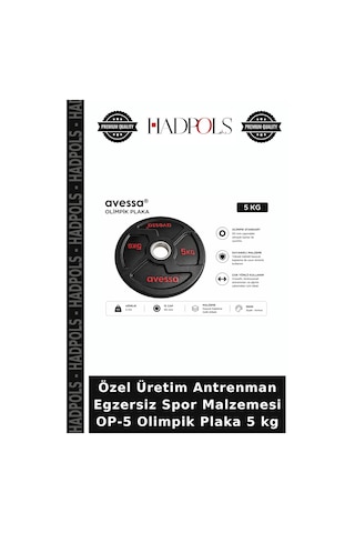 Özel Üretim Antrenman Egzersiz Spor Malzemesi Op-5 Olimpik Plaka 5 Kg