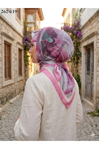 Moonscarfs Moonscarf Desenli Bambu Pamuk Eşarp 262-119 Çok Renkli