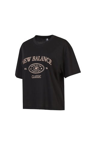 New Balance Lifestyle Kadın Tshirt Siyah Siyah