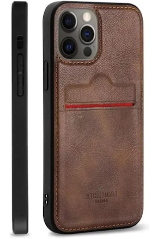 Apple Uyumlu iPhone 13 Pro Kartlıklı Deri Kılıf, Koyu Kahverengi Koyu Kahverengi Apple Uyumlu iPhone 13 Pro Kartlıklı Deri Kılıf, Koyu Kahverengi Koyu Kahverengi