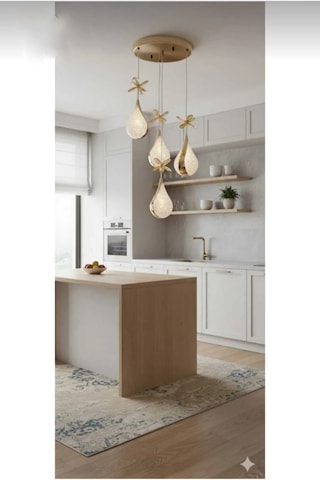 Bohem Aydınlatma 3+1 Modern Armut Desen Sarkıt 3 Renk Led Salon/antre/yatak Odası Avizesi Gold 1